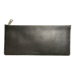 Coach Black Slim Leather Zip Pouch